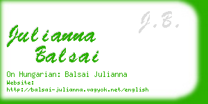 julianna balsai business card